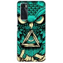 Чехол с птицами на ViVO V20 se (VPrint) (Сова с глазом)