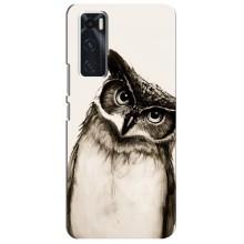 Чехол с птицами на ViVO V20 se (VPrint) (Сова)