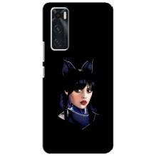 Чехлы Венсдей на ViVO V20 se Уэнсдей (AlphaPrint) (серьезная Уэнздей)