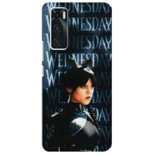 Чехлы Венсдей на ViVO V20 se Уэнсдей (AlphaPrint) (Уэнздей кошка)