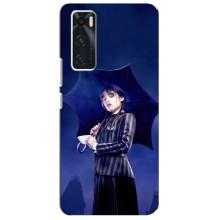 Чехлы Венсдей на ViVO V20 se Уэнсдей (AlphaPrint) (Уэнздей с зонтом)