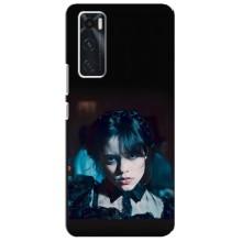Чехлы Венсдей на ViVO V20 se Уэнсдей (AlphaPrint) (взгляд Уэнздей)