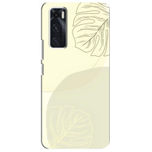 Чехол цветочный дизайн для ViVO V20 se – Зелёный фон