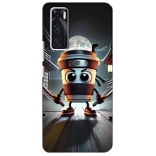 Чехол с мемом Тралалело тралала на ViVO V20 se (Капучино асасино)