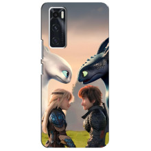 Чехол как приручить дракона на ViVO V20 se – Гикавка и Астрид