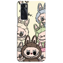 Чехол с Лабубу на ViVO V20 se (Коллаж Лабубу)