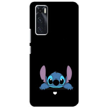 Чехол с принтом Стич на ViVO V20 se – Стич на черном