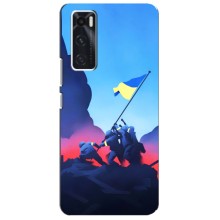 Чохол з українським воїном на ViVO V20 se (Український прапор)