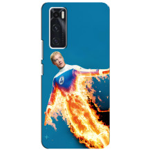 Чехол с принтом Фантастическая четверка для ViVO V20 se – Человек-Факел