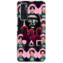 Чехол Гра в кальмара для ViVO V20 se – Персонажи игры кальмара