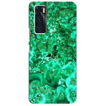 Мраморный чехол на ViVO V20 se (VPrint) (Салатный Мрамор)