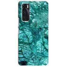 Мраморный чехол на ViVO V20 se (VPrint) (Зеленый мрамор)