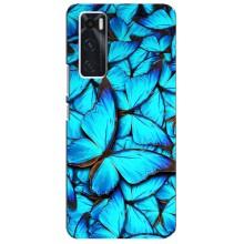 Силиконовый бампер с картинкой животных для ViVO V20 se (Крылья бабочек)
