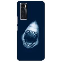 Силиконовый бампер с картинкой животных для ViVO V20 se (Пасть Акулы)