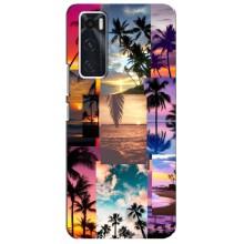 Силиконовый чехол с КАРТИНКАМИ лето для ViVO V20 se (AlphaPrint) (Летний отпуск)