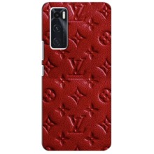 Текстурный Чехол Louis Vuitton для Виво В20 СЕ – Красный ЛВ