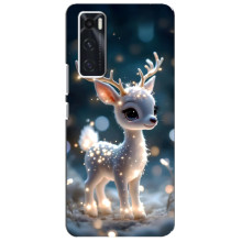 Яркий чехол для ViVO V20 se с Зимними Оленятами – Блистающий оленёнок