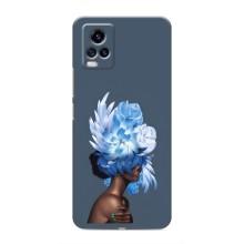 Чехлы (ART) Цветы на ViVO V20 (VPrint) (Цветы на голове)