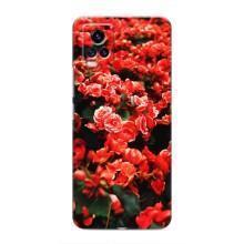 Чехлы с Цветами для ViVO V20 (VPrint) (Цветы красные)