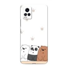 Чехлы с изображением разных животных для ViVO V20 (Удивленные медвеженки)