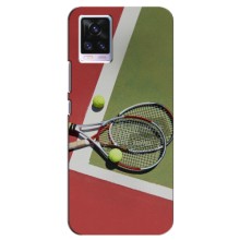 Чехлы с принтом Спортивная тематика для ViVO V20 – Ракетки теннис