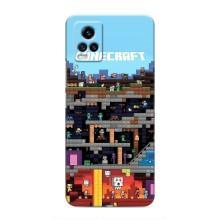 Чохол Майнкрафт на ViVO V20 (AlphaPrint) Minecraft (фон Minecraft)