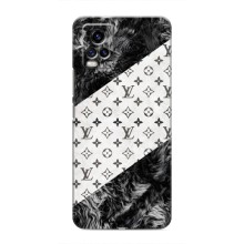 Чохол Стиль Louis Vuitton на ViVO V20 (LV на білому)