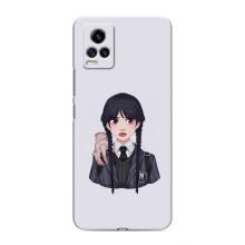 Чехлы Венсдей на ViVO V20 Уэнсдей (AlphaPrint) (Уэнздей и Вещь)