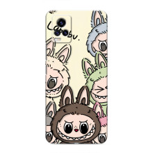 Чехол с Лабубу на ViVO V20 (Коллаж Лабубу)