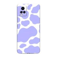 Чехол с принтом коровы на Виво В20 – Фиолетовый принт