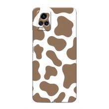 Чехол с принтом коровы на Виво В20 – Коричневый принт
