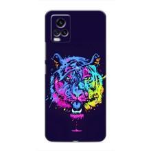 Силиконовый бампер с картинкой животных для ViVO V20 (Тигр-Арт)