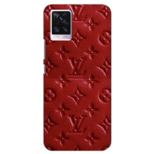 Текстурный Чехол Louis Vuitton для Виво В20 (Красный ЛВ)