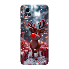 Яркий чехол для ViVO V20 с Зимними Оленятами – Олень среди подарков