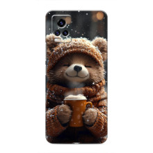 Печатный чехол «Зверята с кофе» для ViVO V20 – Мишка с кофе