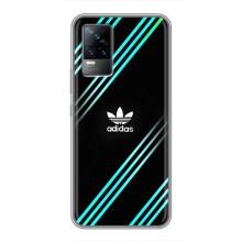 Чехлы Адидас для Vivo V21 (AlphaPrint) (Адидас с полосами)