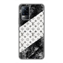 Чохол Стиль Louis Vuitton на Vivo V21 (LV на білому)