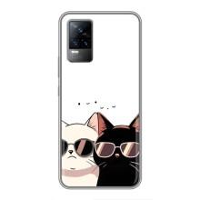 Чехол с рисунком кот на Vivo V21 – Коты в очках