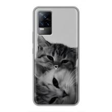 Чехол с рисунком кот на Vivo V21 – Пара котов