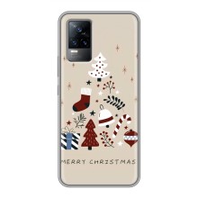 Різдвяні Чохли для Vivo V21 (VPrint) (Merry Christmas)