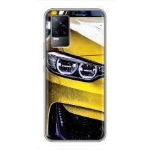 Чехлы с Машинами на Виво В21Е (VPrint) (Желтая машина)
