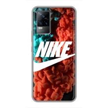 Чехол для Vivo V21E - с принтом Найк (AlphaPrint) (Дымчатый найк)