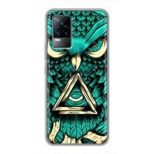 Чехол с птицами на Vivo V21E (VPrint) (Сова с глазом)