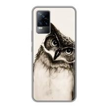 Чехол с птицами на Vivo V21E (VPrint) (Сова)