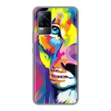 Чехол со Львом для Vivo V21E (VPrint) (Яркий Лев)