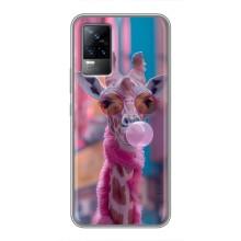 Чехол с принтом стильные животные для Виво В21Е – Стильный жирав