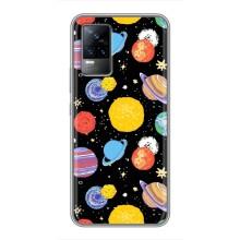 Космические Чехлы для Виво В21Е (VPrint) (Рисованные планеты)