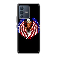 Чехол Флаг USA для Vivo V23 (5G) (Крылья США)