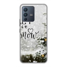 Новогодние, Праздничные Чехлы для Vivo V23 (5G) - 2024 год (Let it snow)