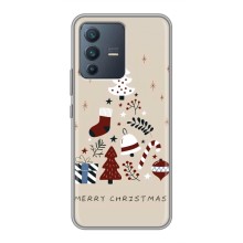 Рождественские Чехлы для Vivo V23 (5G) (VPrint) (Merry Christmas)